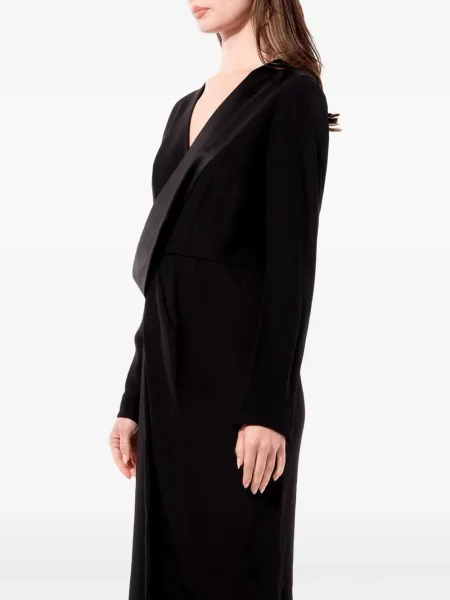 Rochie Balenciaga din satin drapată negru