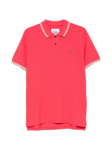 Tricou polo Vivienne Westwood cu broderie clasic roz