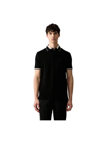 Koszula Emporio Armani w paski z paskiem czarna