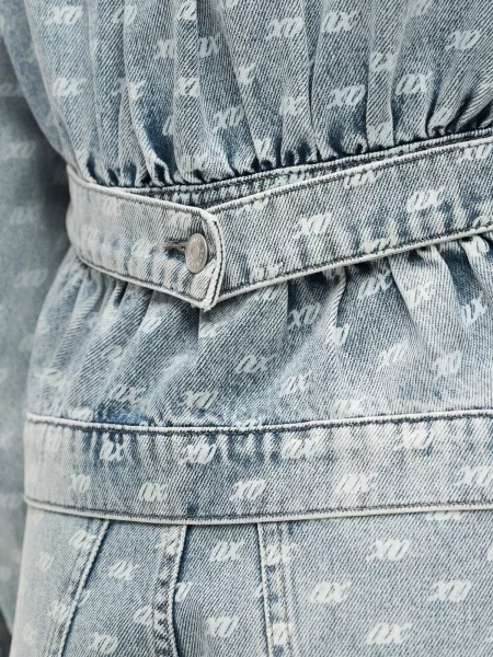 ARMANI EXCHANGE Prechodná bunda svetlomodrá / šedobiela