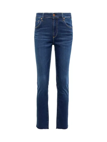 Jeansy skinny Ag Jeans z wysoką talią niebieskie