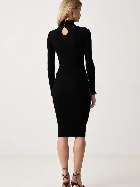 Elisabetta Franchi rochie bodycon cu vâscoză negru