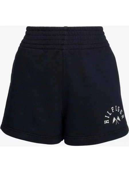 Spodenki Tommy Hilfiger Relaxed Sport Graphic Ciemnoniebieskie XS białe