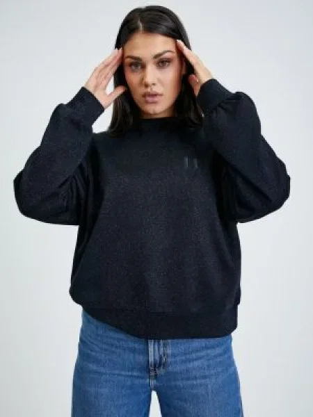 Karl Lagerfeld Hanorac Puffy Sleeve Glitter albastru