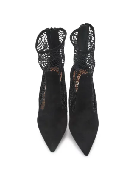 Мрежести боти до глезена Aquazzura черно