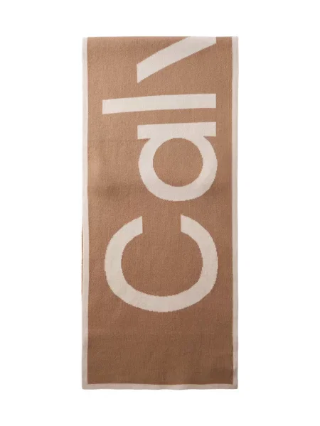 Calvin Klein Fular crem / maro mokka bej