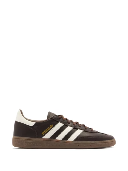 Papuci Adidas cu dungi cu șireturi din dantelă maro