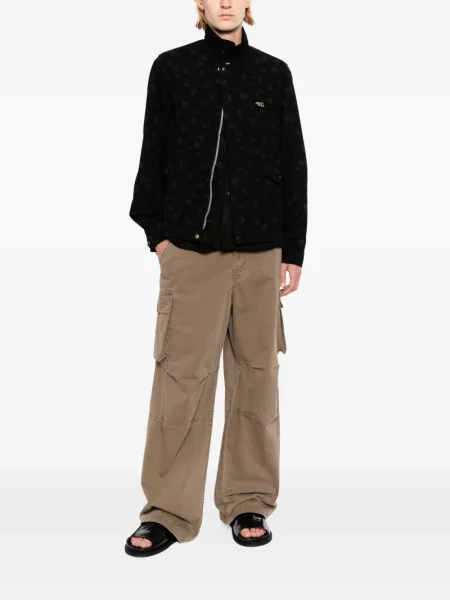 Geacă Sacai cu model floral cu imagine negru