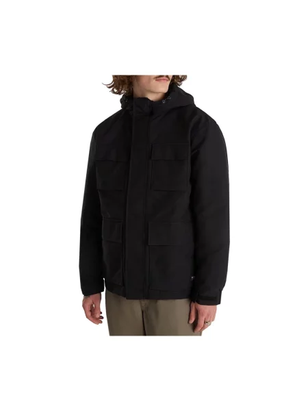 Kurtka bomber Vans biznesowy z logo czarny