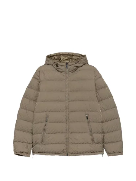 Palton Emporio Armani cu glugă verde