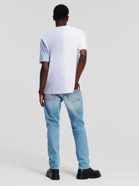 Прямі джинси Karl Lagerfeld Jeans бавовна/еластан блакитний