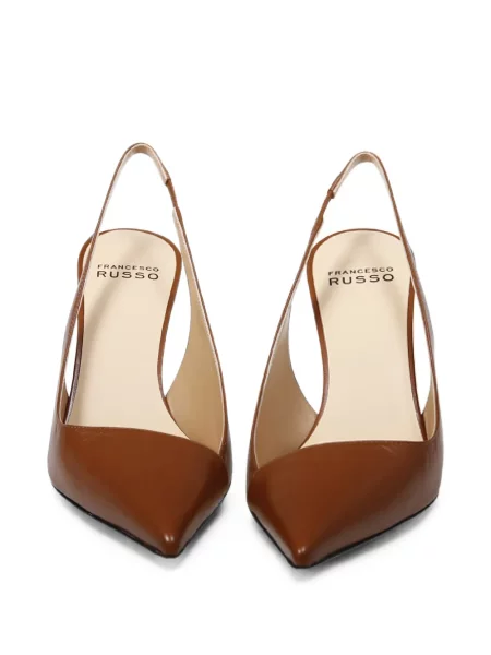 Pantofi cu toc Francesco Russo slingback maro
