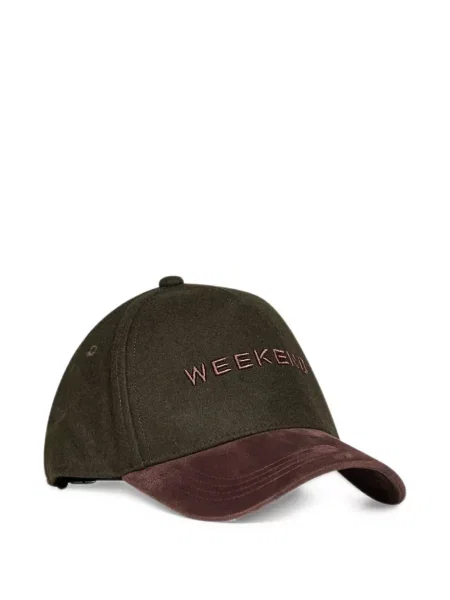 Plstěná kšiltovka Weekend Max Mara s výšivkou zelená
