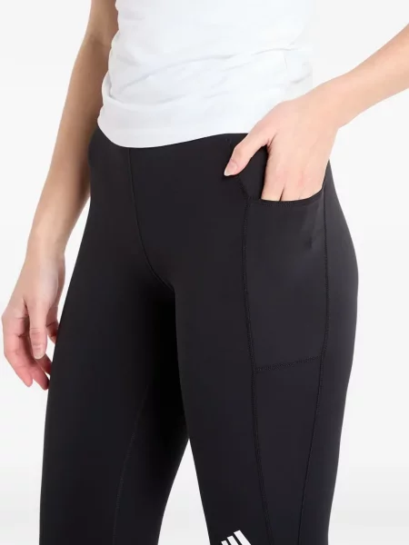 Długie legginsy Adidas z nadrukiem w paski niebieskie