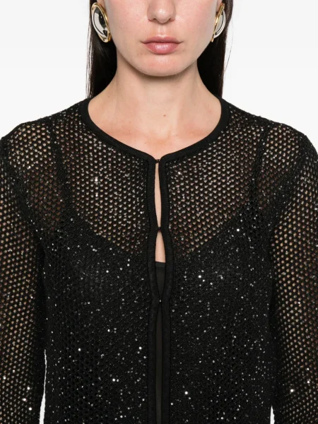 Cardigan Maje cu paiete negru