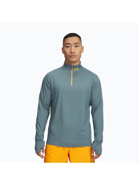 Koszulka Under Armour Qualifier Run half zip z długim rękawem glina S zielona