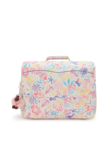 KIPLING Ruksak Codie M svijetloplava / tamno ljubičasta / roza / vuneno bijela