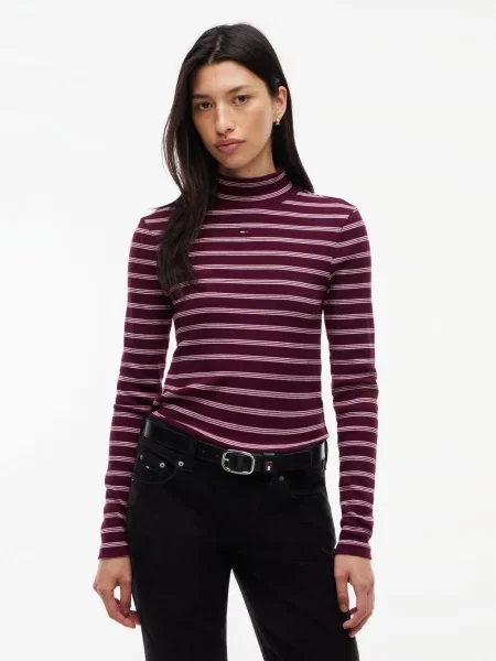 Tommy Jeans Bluzka Essential fioletowy