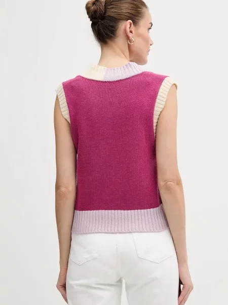 Шерстяной свитер United Colors Of Benetton фиолетовый