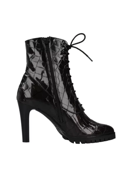 Botki Joni Shoes sznurowane skórzane czarne