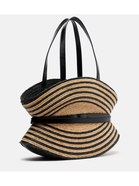 Geantă Balmain cu dungi negru