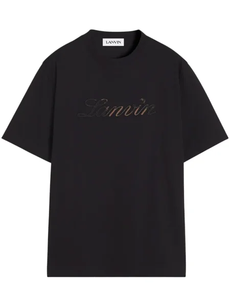 Tricou Lanvin cu broderie negru