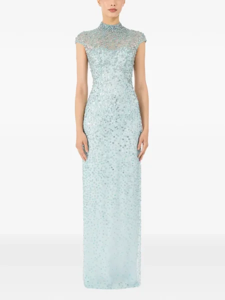 Κοστούμι μάξι φόρεμα μάξι φόρεμα Jenny Packham περιδέραιο μπλε