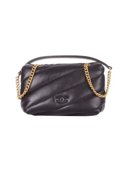 Pinko crossbody kabelka dámska kožená čierna