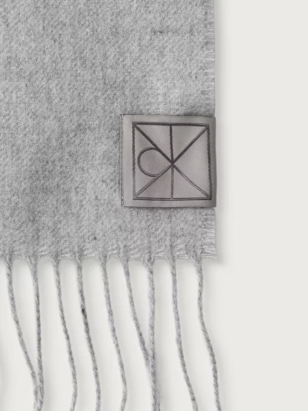 Calvin Klein fular de damă de cașmir gri