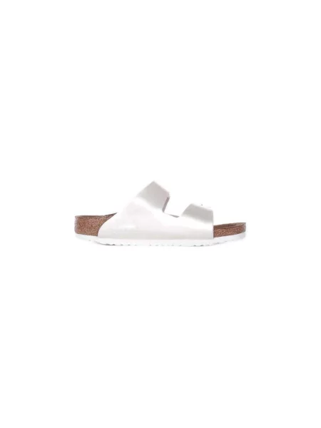 Pantofle Birkenstock s perlami bílé