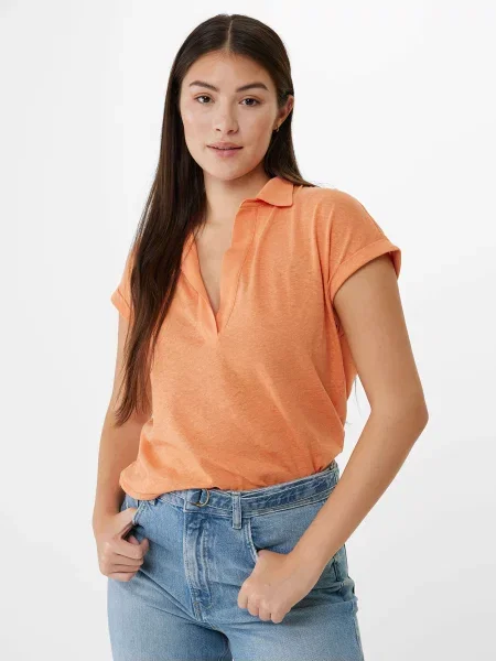 Футболки і поло MEXX льон/бавовна помаранчевий