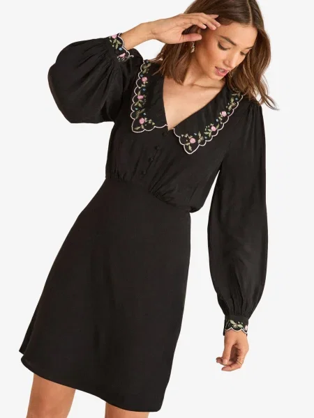 Love & roses Obleka črna