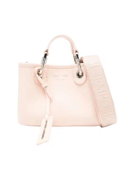 Torebka crossbody Emporio Armani skórzana beżowa