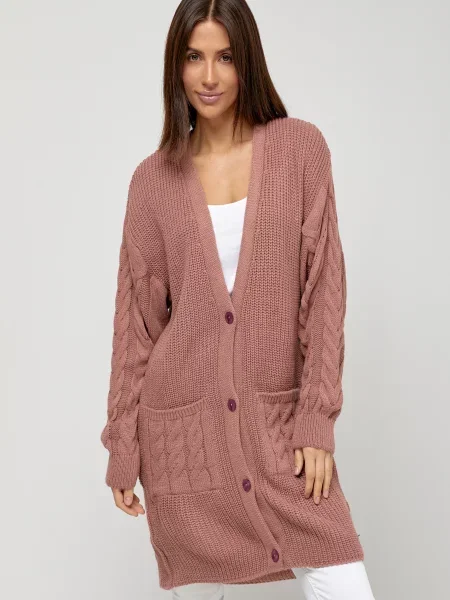 Кардиган MarSe пудра вовна/поліестер