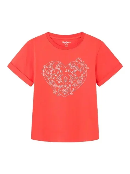 Gyerek denim ruha Pepe Jeans piros