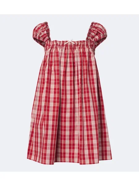 Rochie Faithfull în carouri roșu