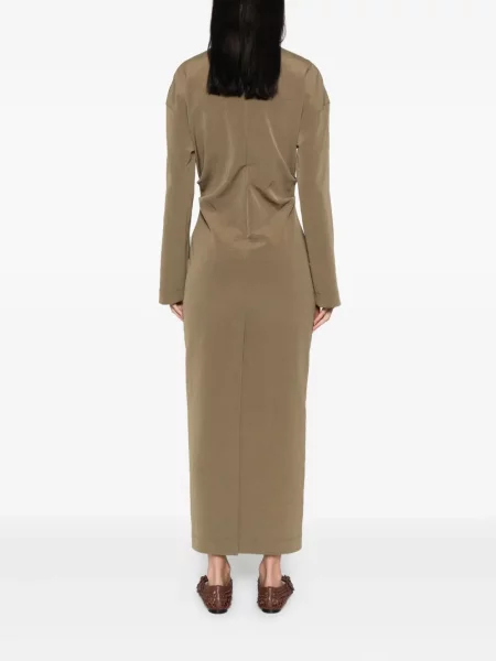 Rochie midi Nanushka drapată până la genunchi de costum verde