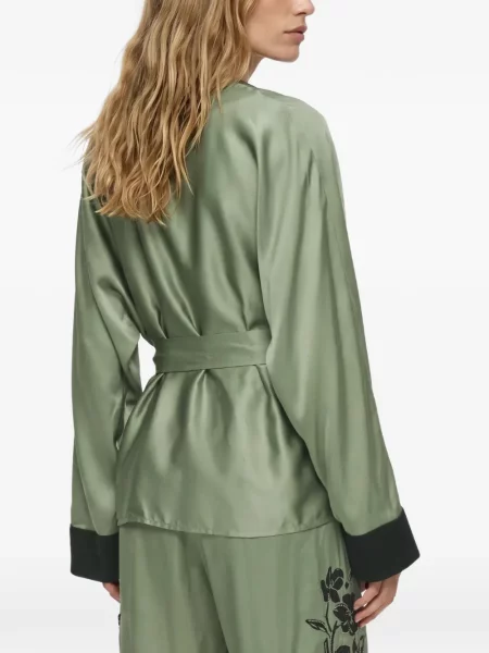 Bluză Karl Lagerfeld cu model floral plic verde