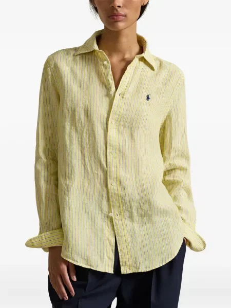 Dugo rebrasti s ovratnikom polo majica Polo Ralph Lauren plava