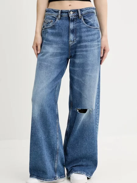 Tommy Jeans jeans high waist albastru