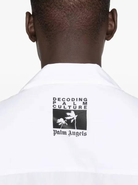 Cămașă Palm Angels cu imagine alb