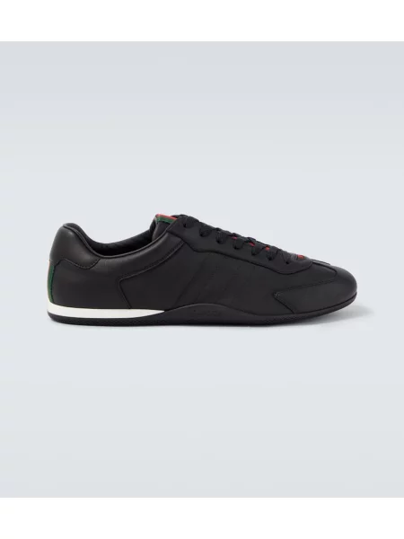 Sneakerși Gucci din piele negru