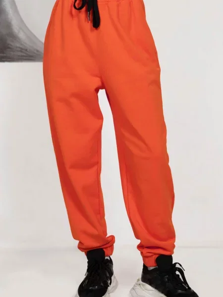 Теплые брюки с начесом помаранчеві