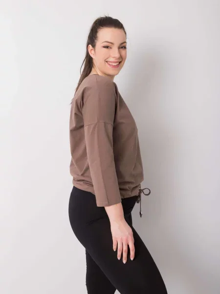 Bluză Fashionhunters maro