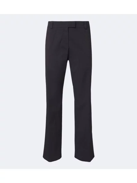 Pantaloni Miu Miu din poplin negru