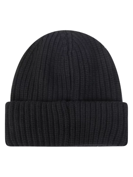 Czapka Moncler wełniana z logo czarna