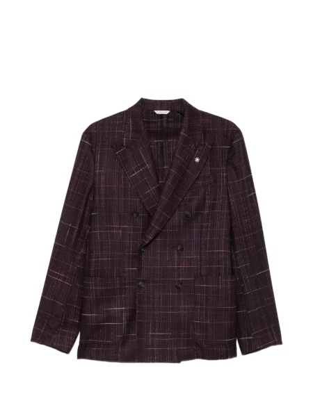 Bouclé sacou Manuel Ritz cu două rânduri de nasturi violet