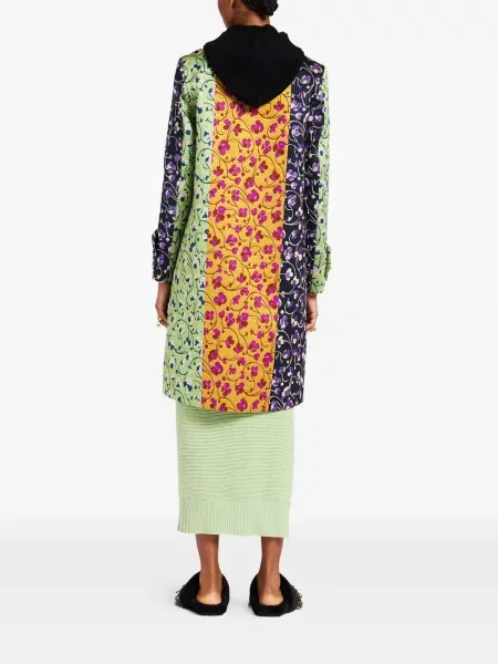 Palton La Doublej cu model floral verde