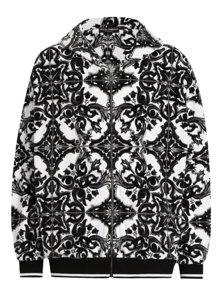 Суичър с качулка Dolce & Gabbana с принт черно