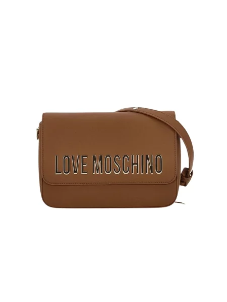 Love Moschino Torebki Kobieta ONE SIZE Metalowe Logo Kopertówka Z Magnetycznym Zapięciem brązowy